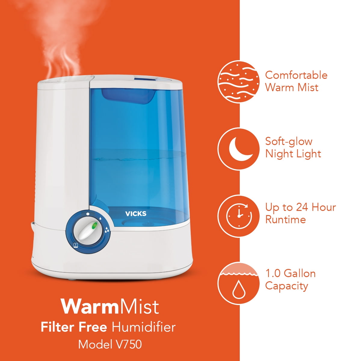 Vicks Warm Moisture Humidifier, V750