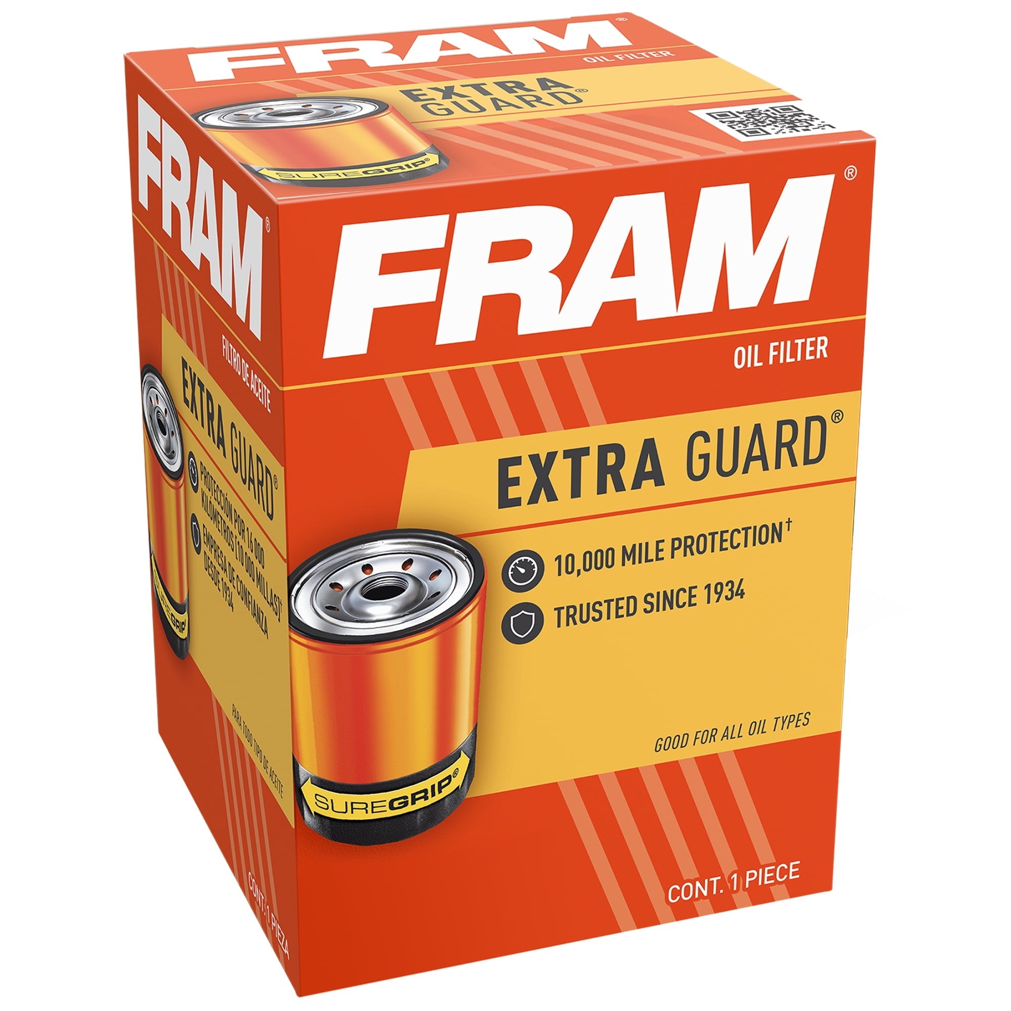 Fram Extra Guard Oil Filter, PH7317, 10K mile Replacement Oil Filter Fits select: 2002-2023 HONDA CR-V, 2001-2023 HONDA CIVIC