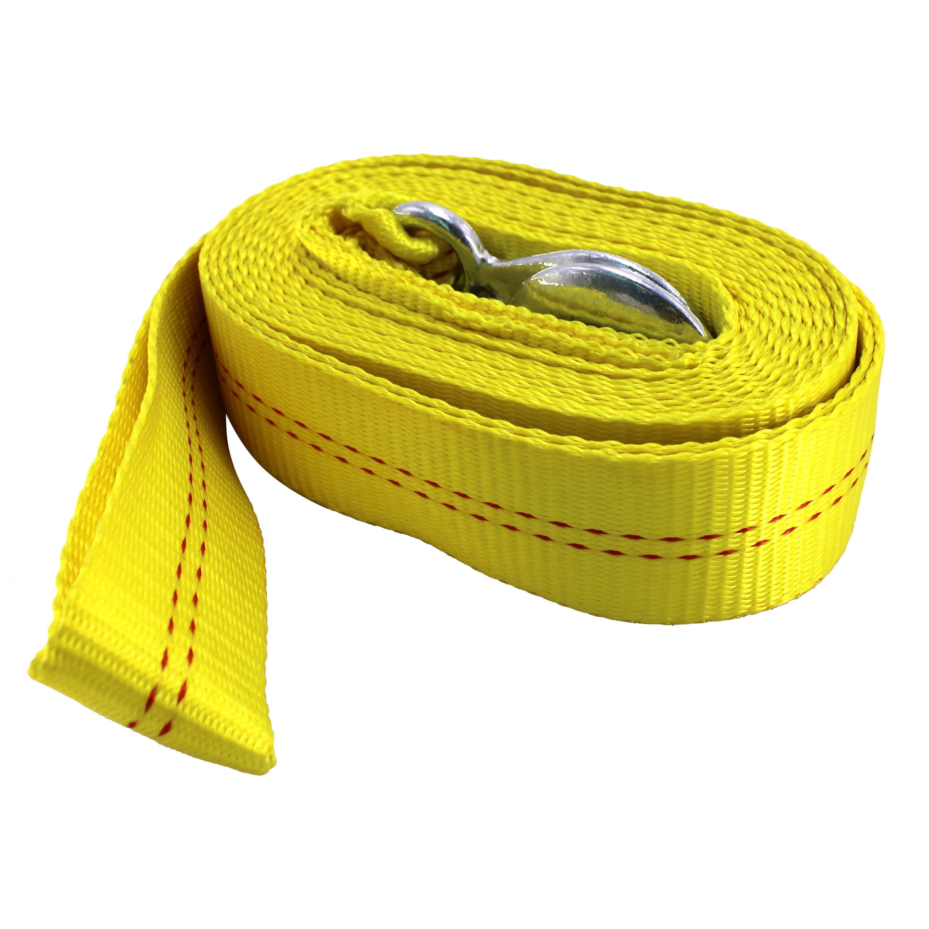 HFS (R) 4.5 Ton 2 inch x 20 ft. Polyester Tow Straps Ropes with 2 Hooks 10000lbs