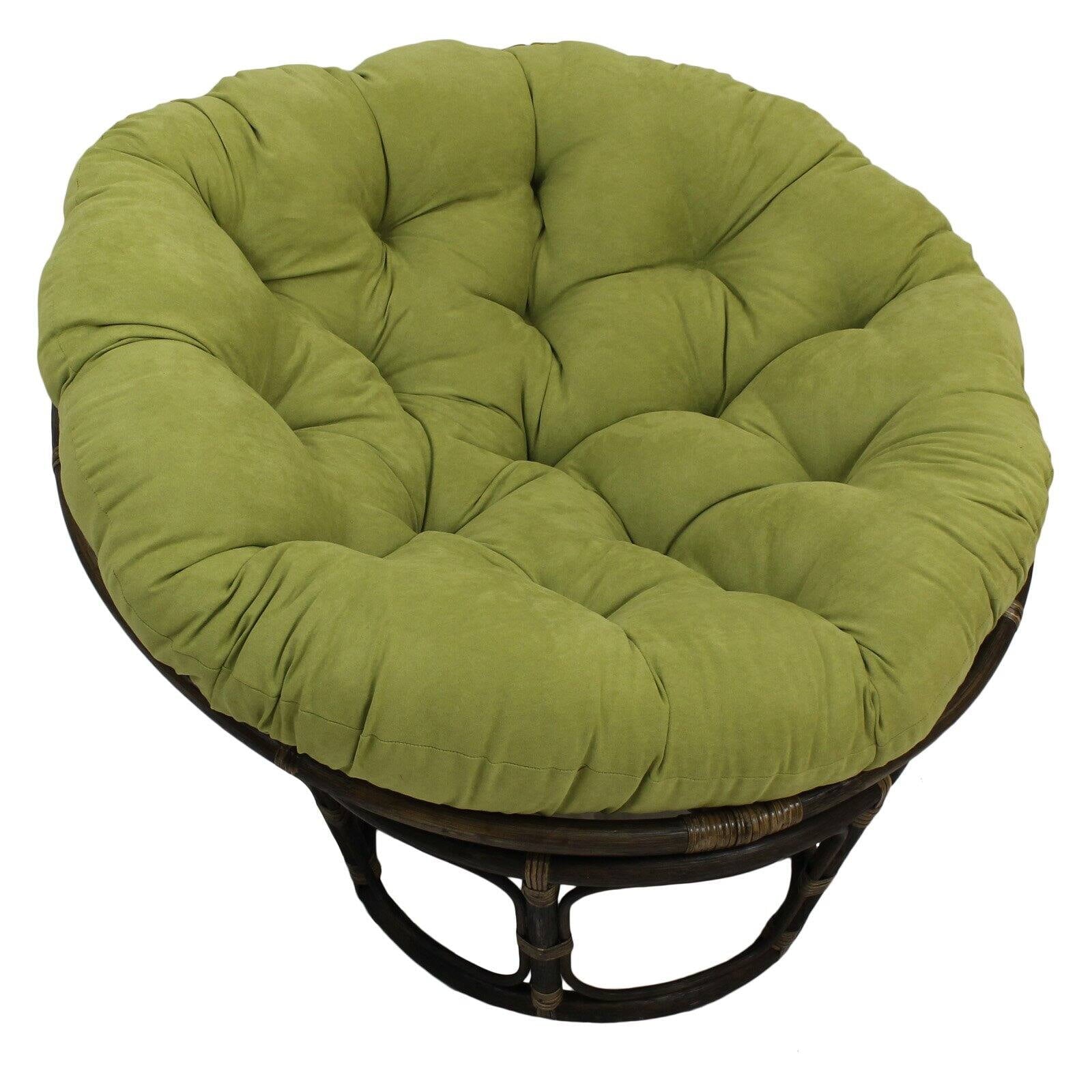 International Caravan Papasan Chair with Solid Micro Suede Cushion - 42 in.