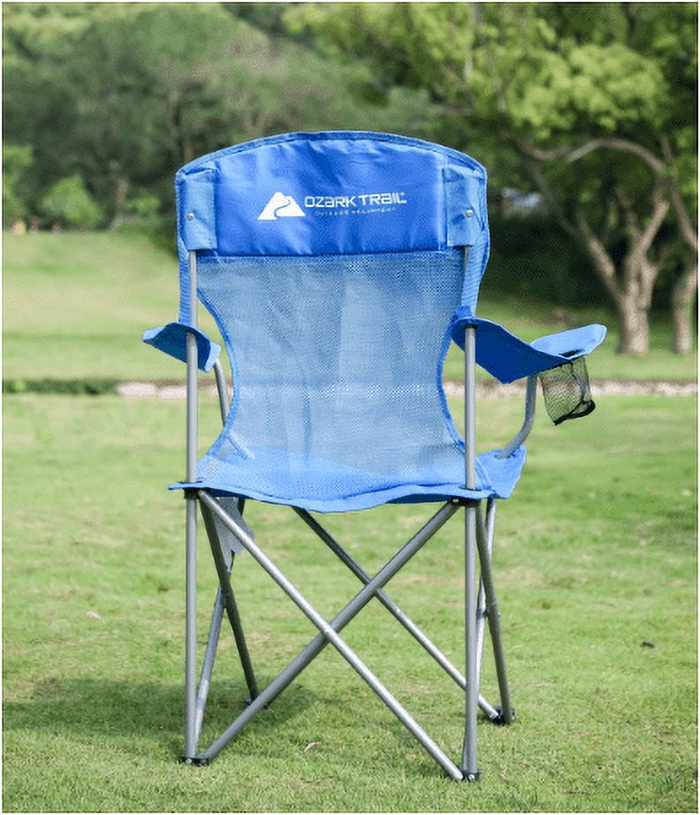 Ozark Trail Basic Mesh Chair, Blue, Adult