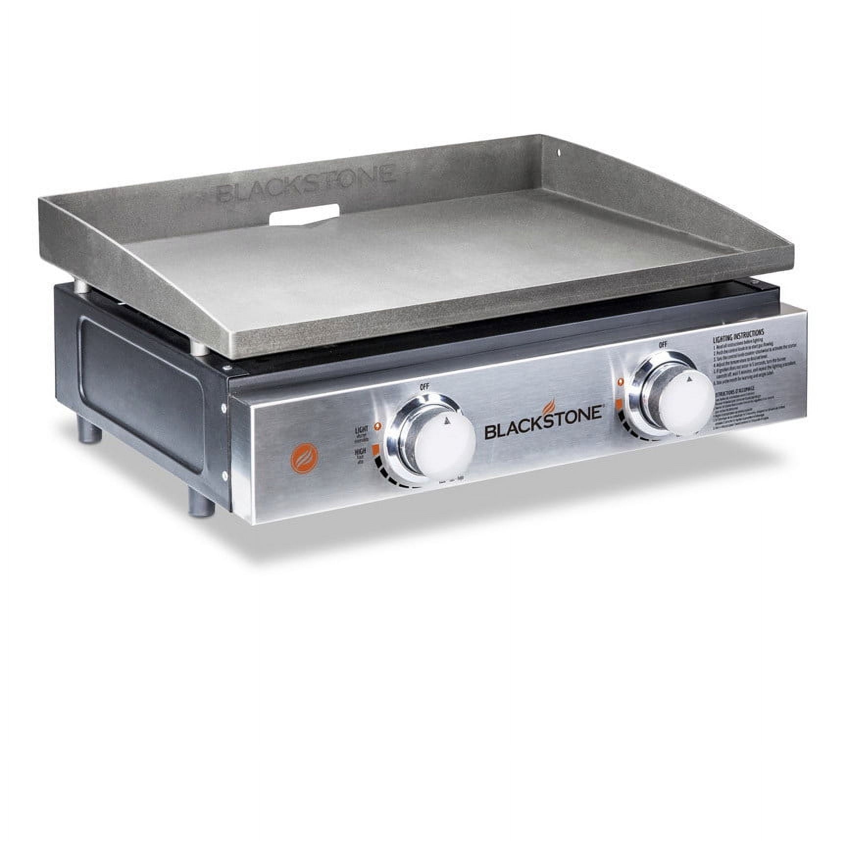 Blackstone 2-Burner 22'' Tabletop Griddle with Stainless Steel Front