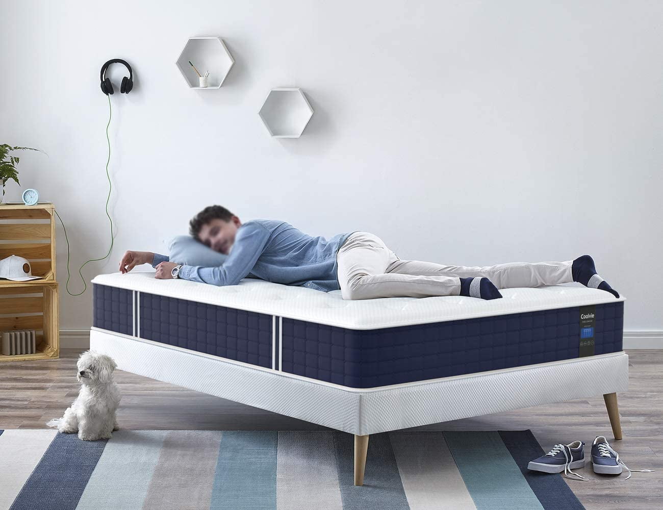 Mattress, Coolvie 10 inch Hybrid Mattress in a Box, Medium Firm, Multiple Sizes