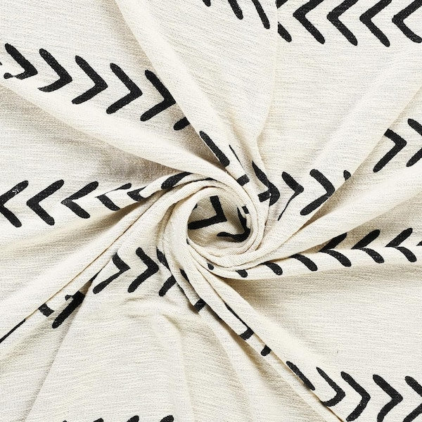Avant Garde Black/White 50 in. x 60 in. Modern Boho Basic Chevron Geometric Cotton Throw Blanket