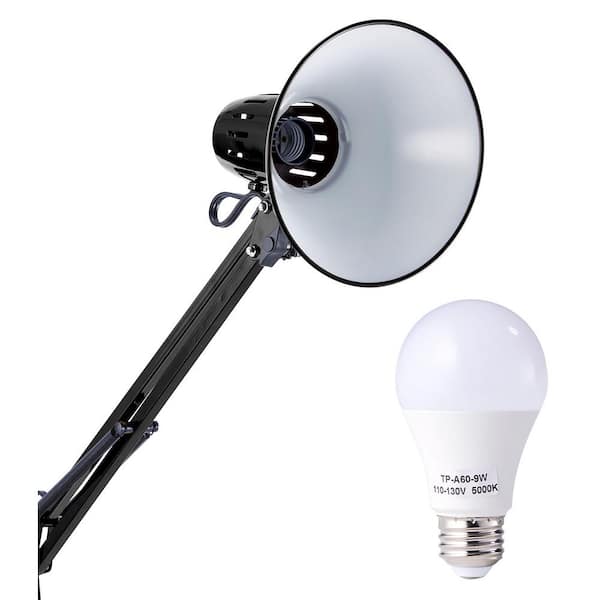 Swing Arm Metal Floor Lamp, Black