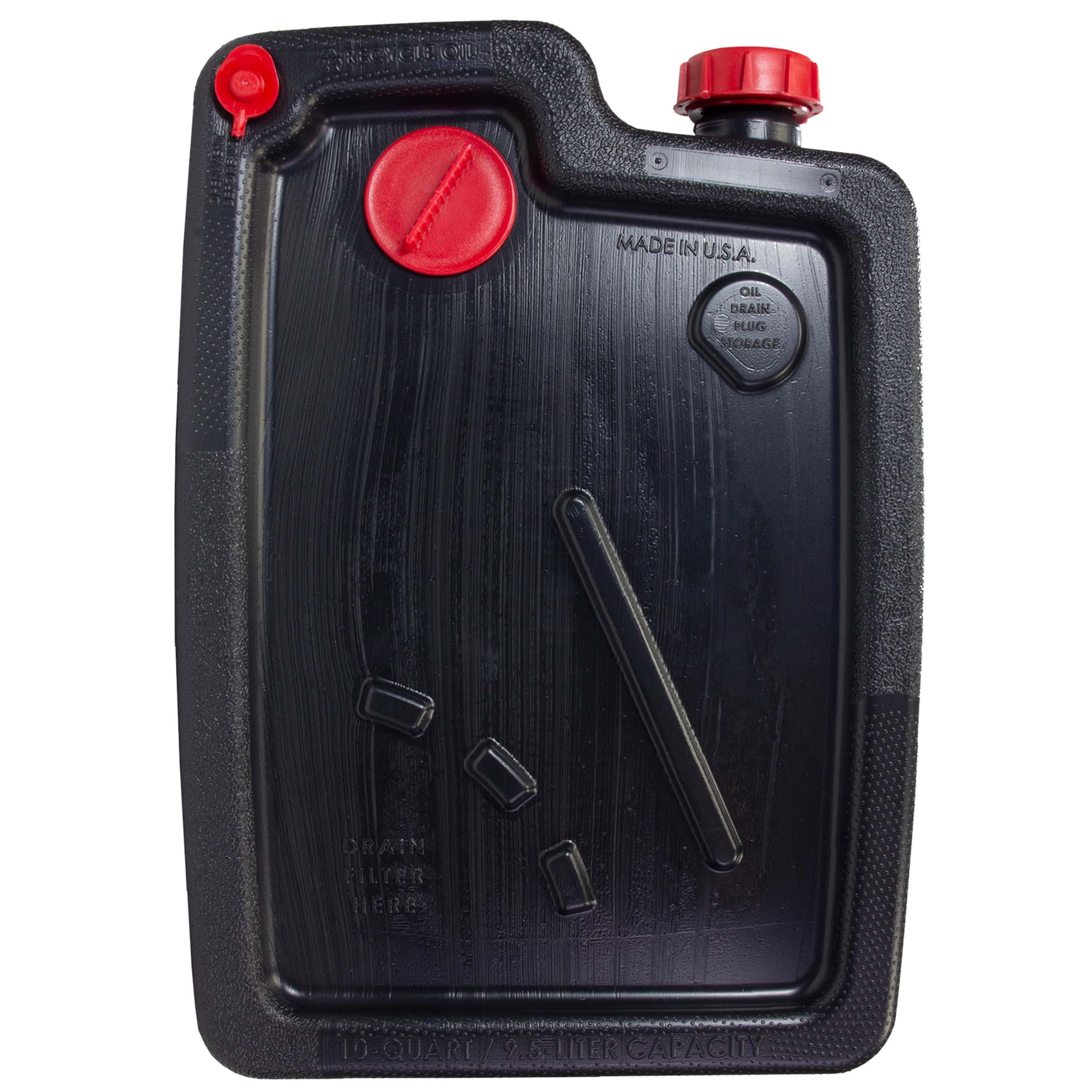 Hyper Tough 10 Quart Automotive Drain Pan Container, 420013HTMI, Black