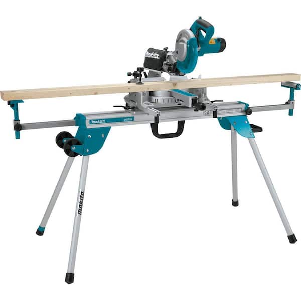 15 Amp 10 in. Dual Bevel Sliding Compound Miter Saw with Laser/Bonus Compact Folding Miter Saw Stand