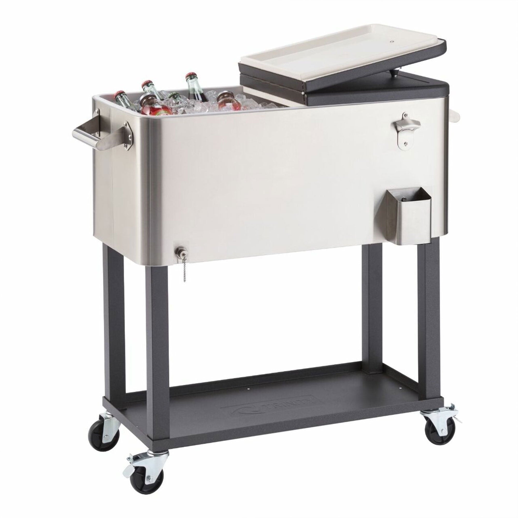 Trinity TXK-0804 100 qt. Stainless Steel Cooler - 36 x 38.25 x 20 in.