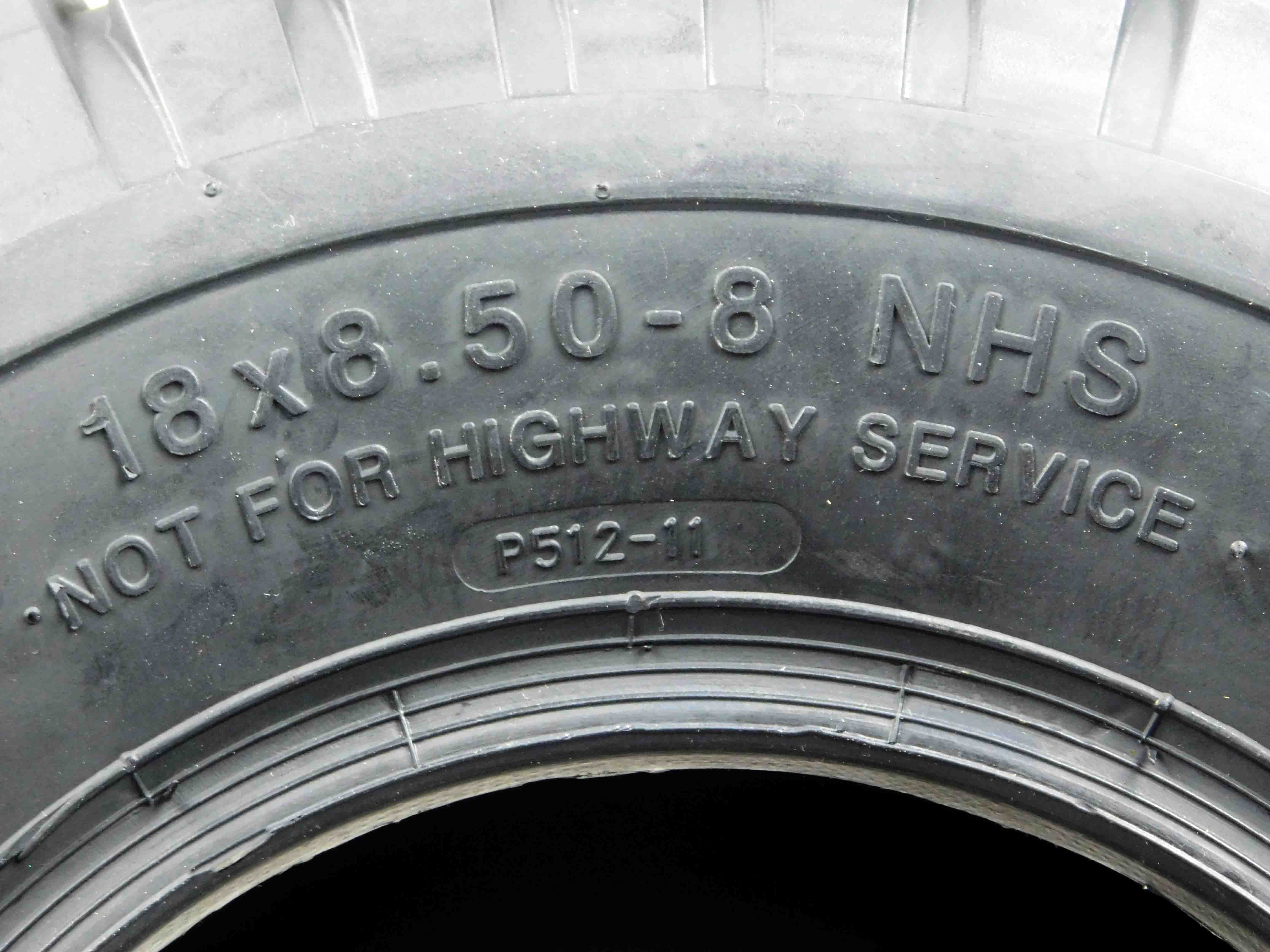 MASSFX 18x8.5-8 Lawn & Garden, Golf Cart, Turf Tires 4 Ply with 5mm Tread Depth 18x8.5x8 (4 Pack)