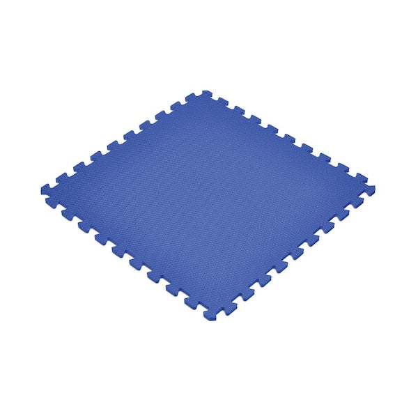 Blue 24 in. x 24 in. EVA Foam Non-Toxic Solid Color Interlocking Tiles (168 sq. ft. - 42 tiles)