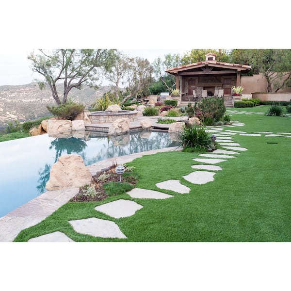 Fescue Multipurpose 12 ft. Wide x Cut to Length Green Artificial Grass Turf