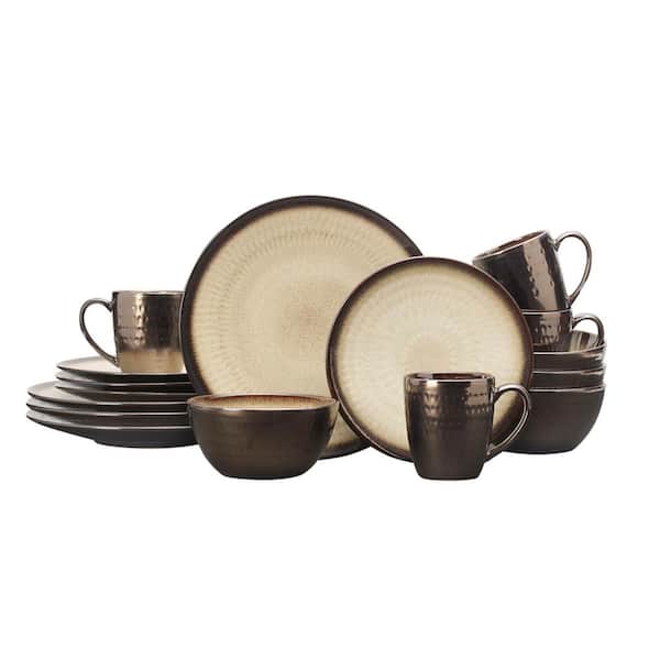 Anastasia 16-Piece Modern Cream Stoneware Dinnerware Set (Set for 4)