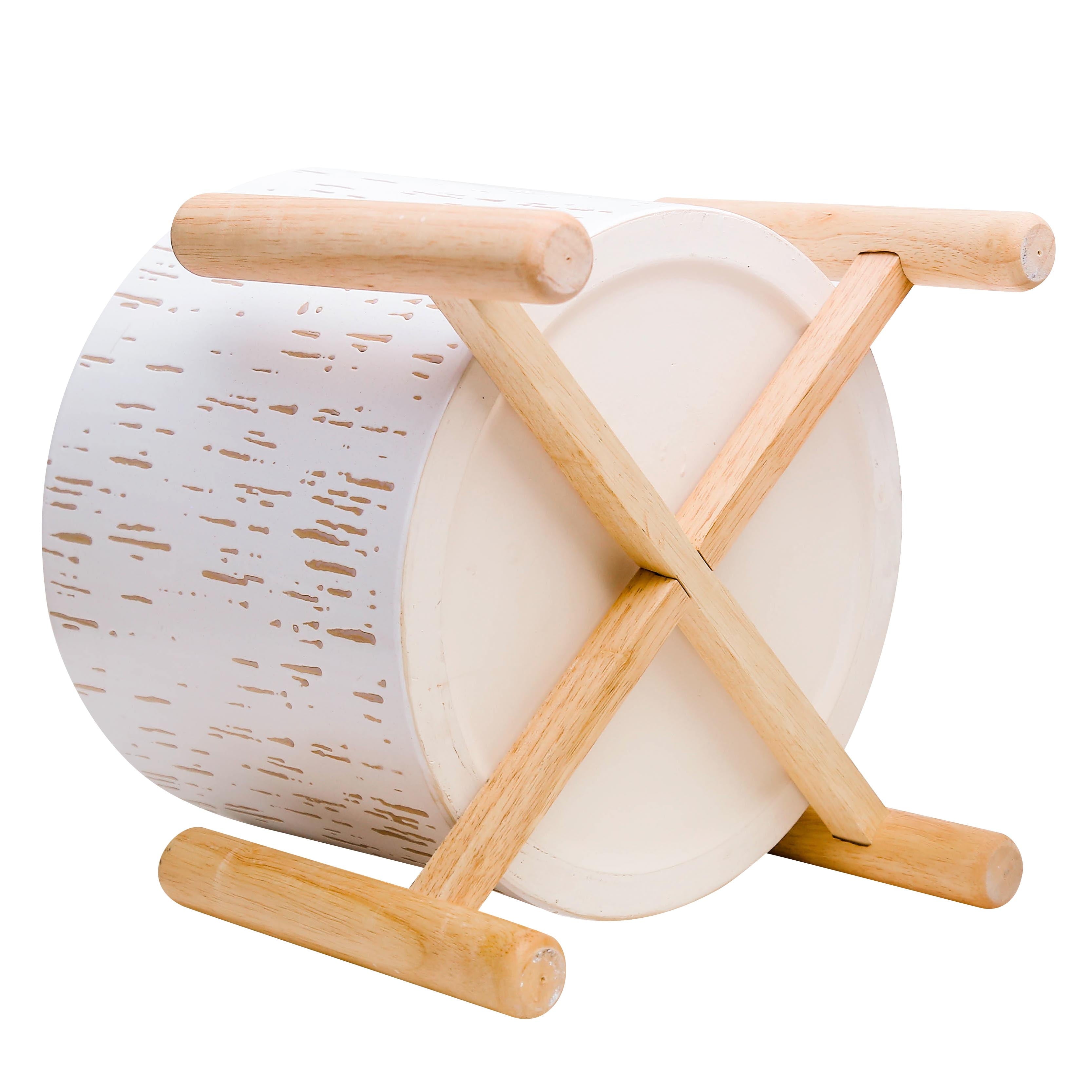 Better Homes & Gardens Ceramic Round Ceramic and Wood Planter & Stand Set