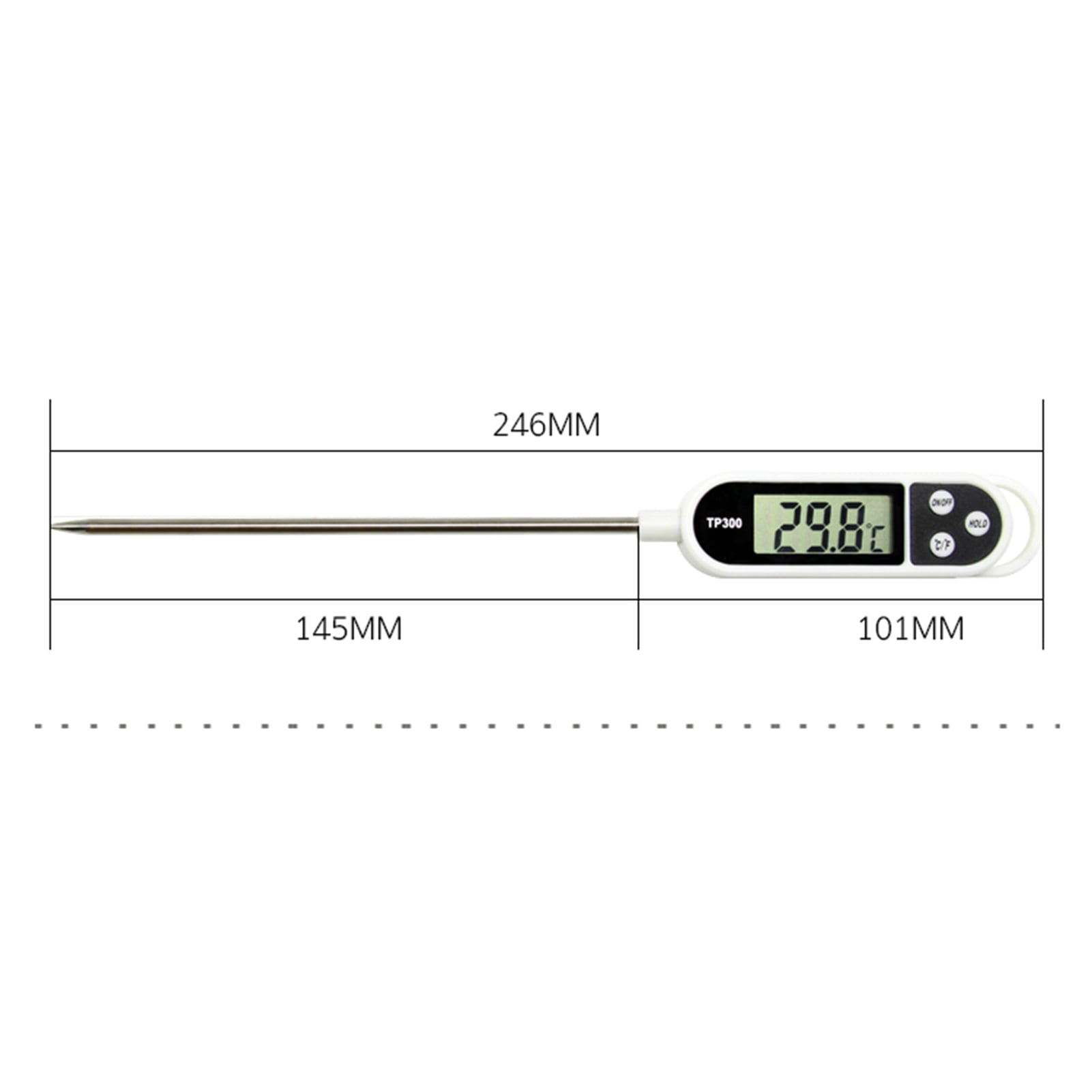 Digital Water Thermometer for Liquid, Digital Instant Read Meat Thermometer Kitchen Cooking Food Candy Thermometer for Oil Deep Fry BBQ Grill Smoker Thermometer