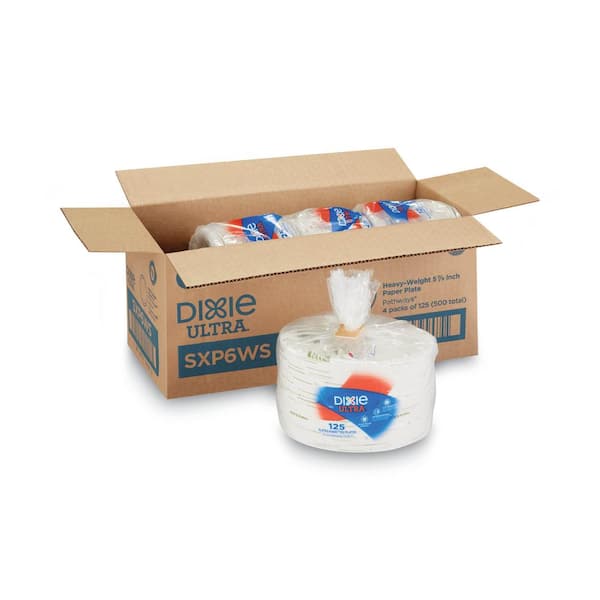 Pathways 5.88 in. Green/Burgundy Soak Proof Shield Heavyweight Disposable Paper Plates, WiseSize (500-Carton)