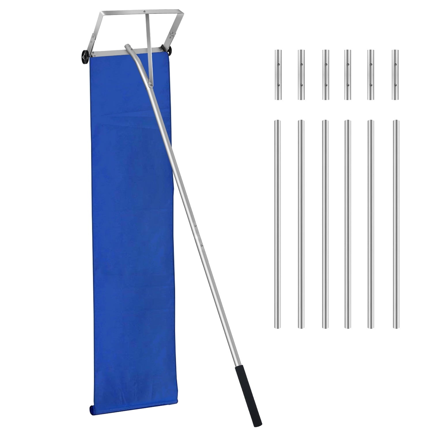 Tanbaby Snow Roof Rake, 20FT Aluminum Snow Removal Tool with Extendable Handle and Sturdy Snow Slide, Lightweight Roof Rakes for Snow Removal, Wet Leaves, Debris Vehicle