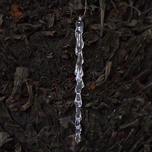 Christmas Tree Clear Glass Icicle Ornaments Decoration Xmas Home Decor Set Of 24