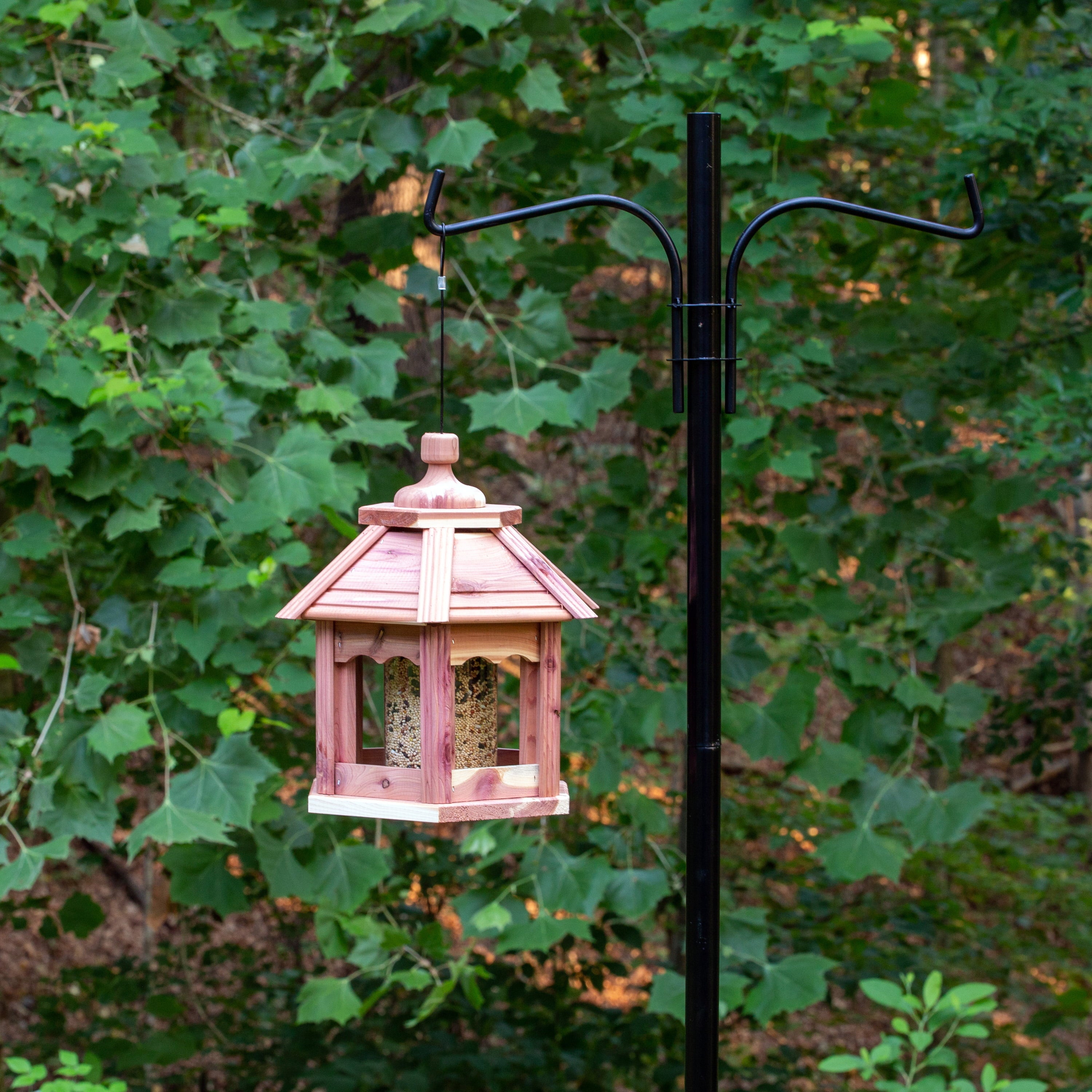 Pennington Cedar Gazebo Wild Bird Feeder, 3 lb. Hopper Capacity