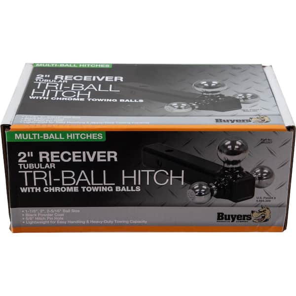 Tri-Ball Hitch-Tubular Shank with Chrome Towing Balls