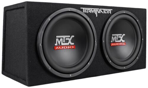 MTX Terminator TNP212D2 Dual 12” Subwoofers+Enc<wbr/>losure+Amp Kit+2 Farad Capacitor