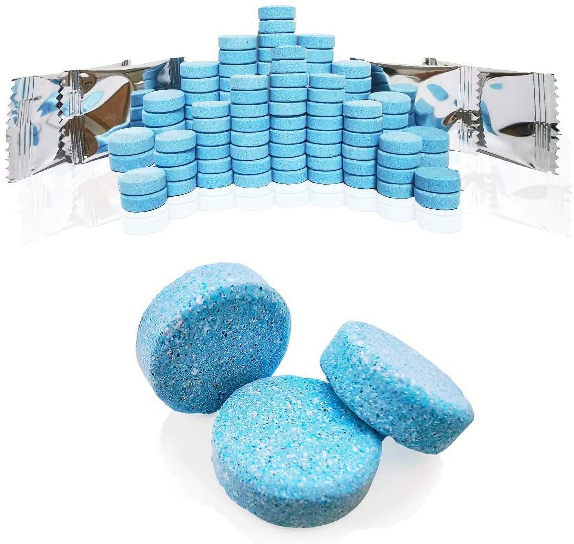 OBOSOE 100Pcs Windshield Washer Fluid Tablets,Wiper Fluid Concentrate,Washer Cleaning Tool for Car Kitchen Window, 1 Piece Makes 1.05 Gallons,100 Pcs Makes 105 Gallons(Winter: Use With Antifreeze)