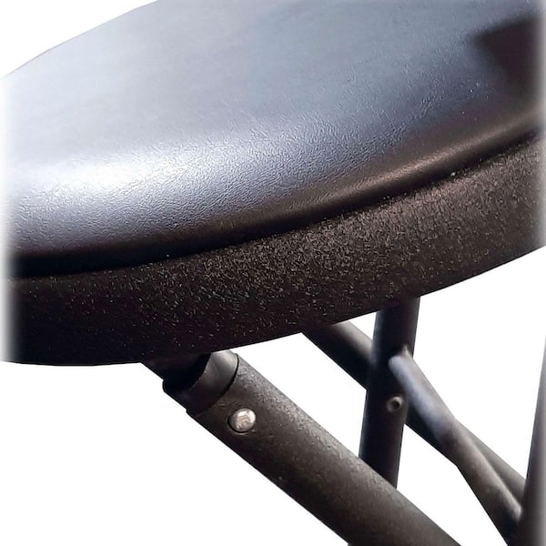 Extremely Portable Black Folding Padded Bar Stool, 12.99 in. x 24.41 in.