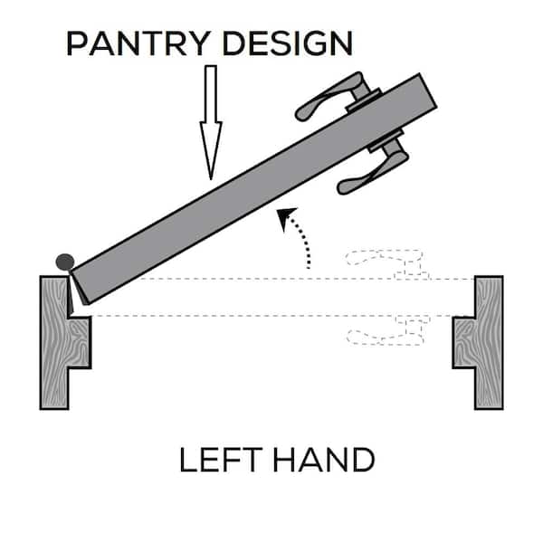 Modern Pantry 24 in. x 80 in. Left Hand Full Lite Frosted Glass Primed MDF Single Prehung Interior Door, 4-9/16 in. Jamb