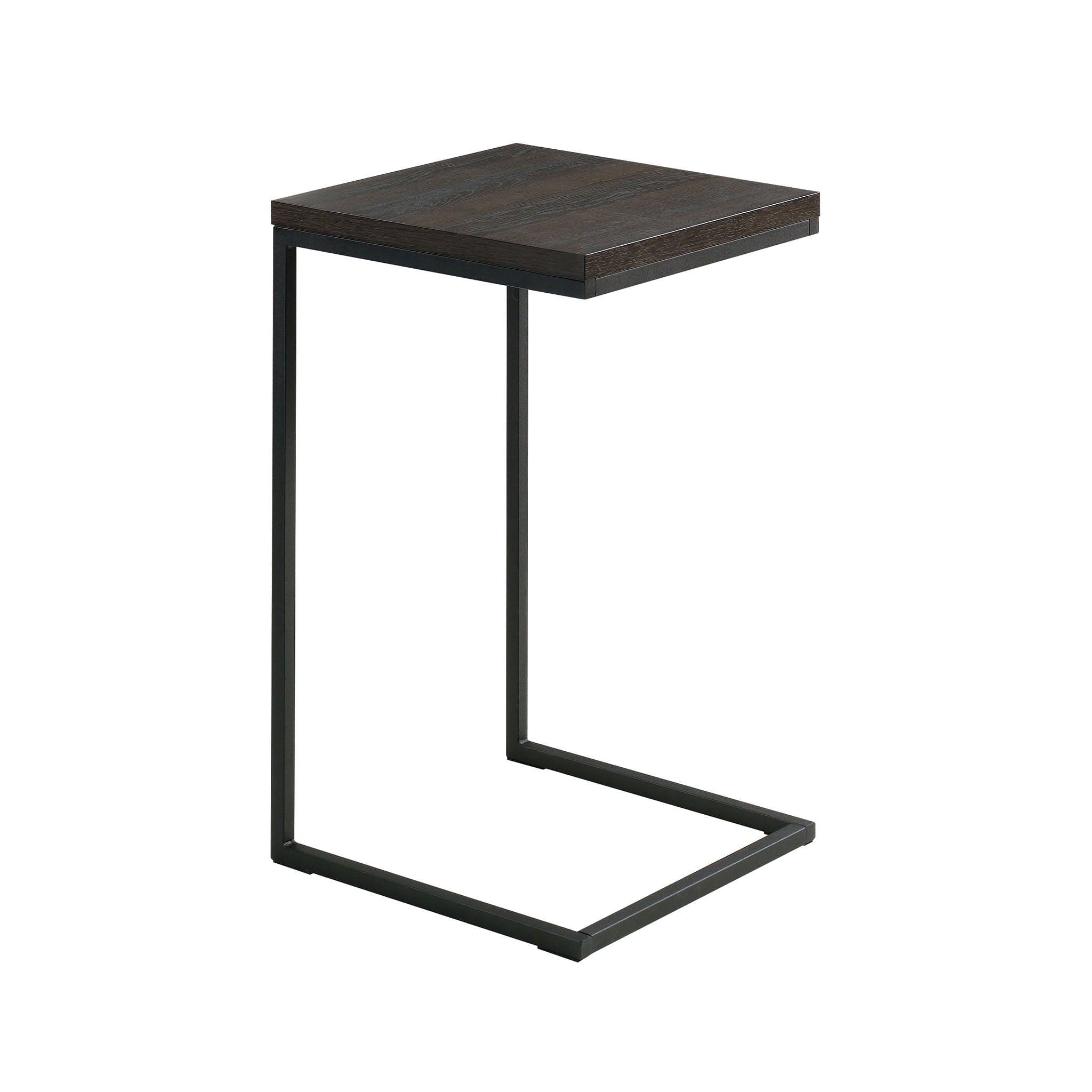 Mainstays C-Shape Metal End Table, Espresso/Black