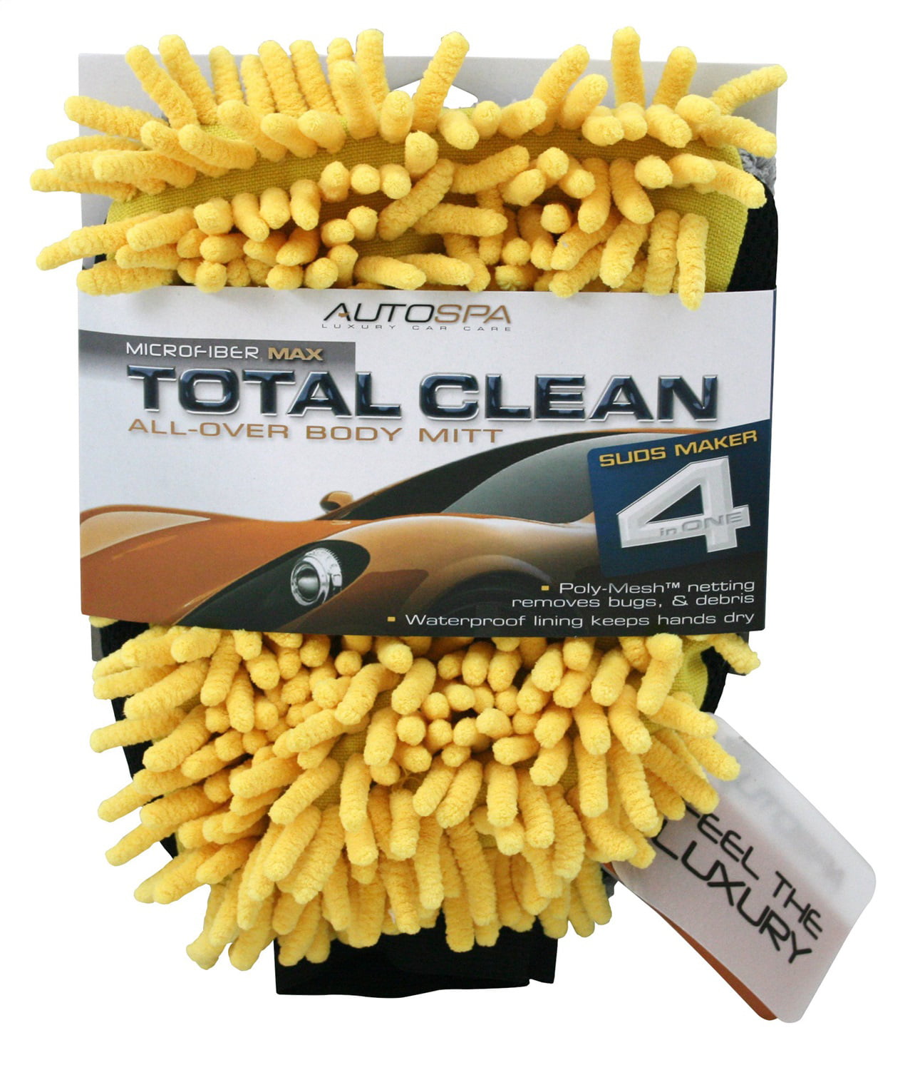 Carrand 45602AS Total Clean All Over Body Mitt 4-In-1 Waterproof