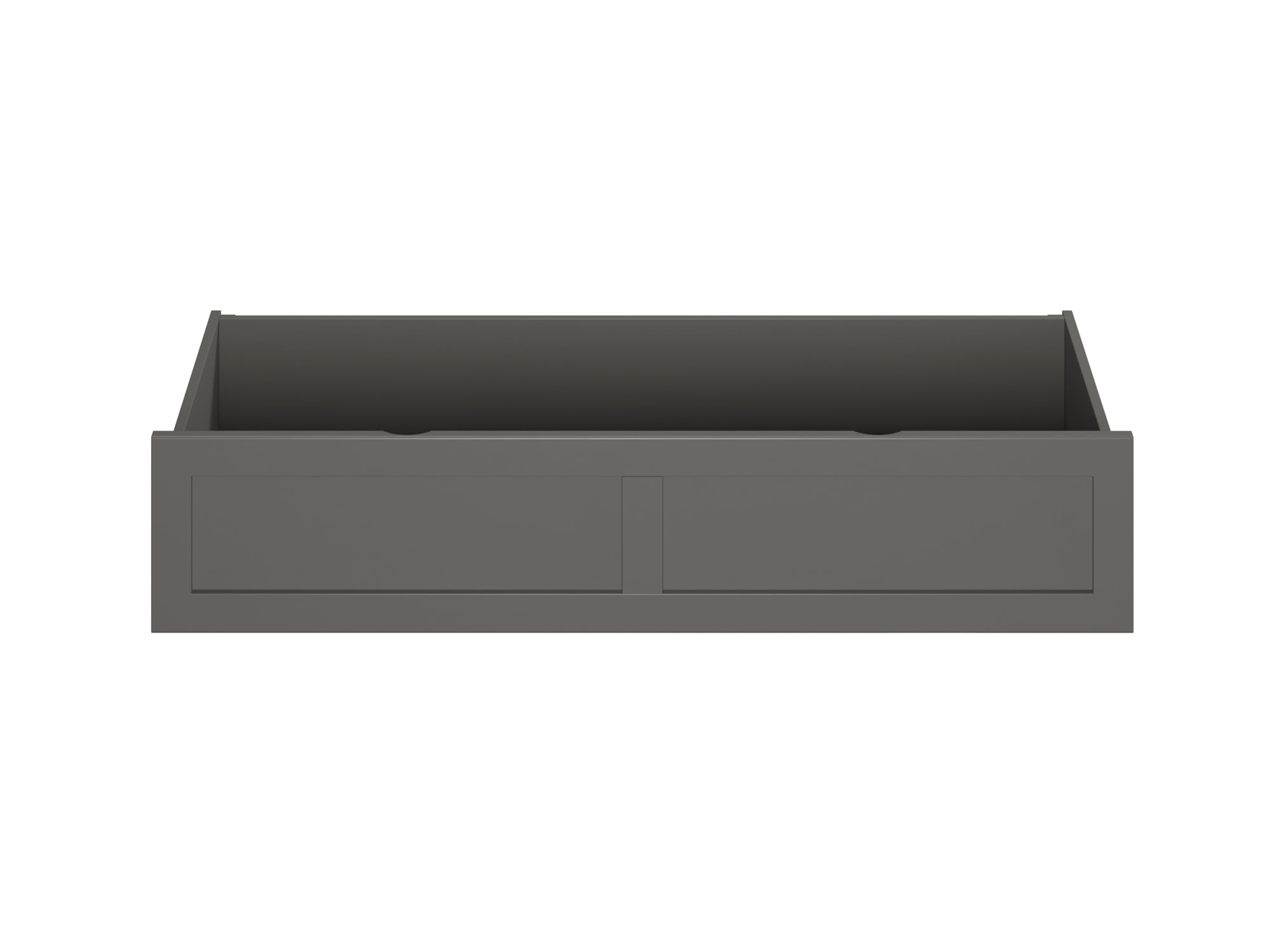 AFI Under Bed Foot Drawer Storage Drawer for Platform Beds, Full, Grey