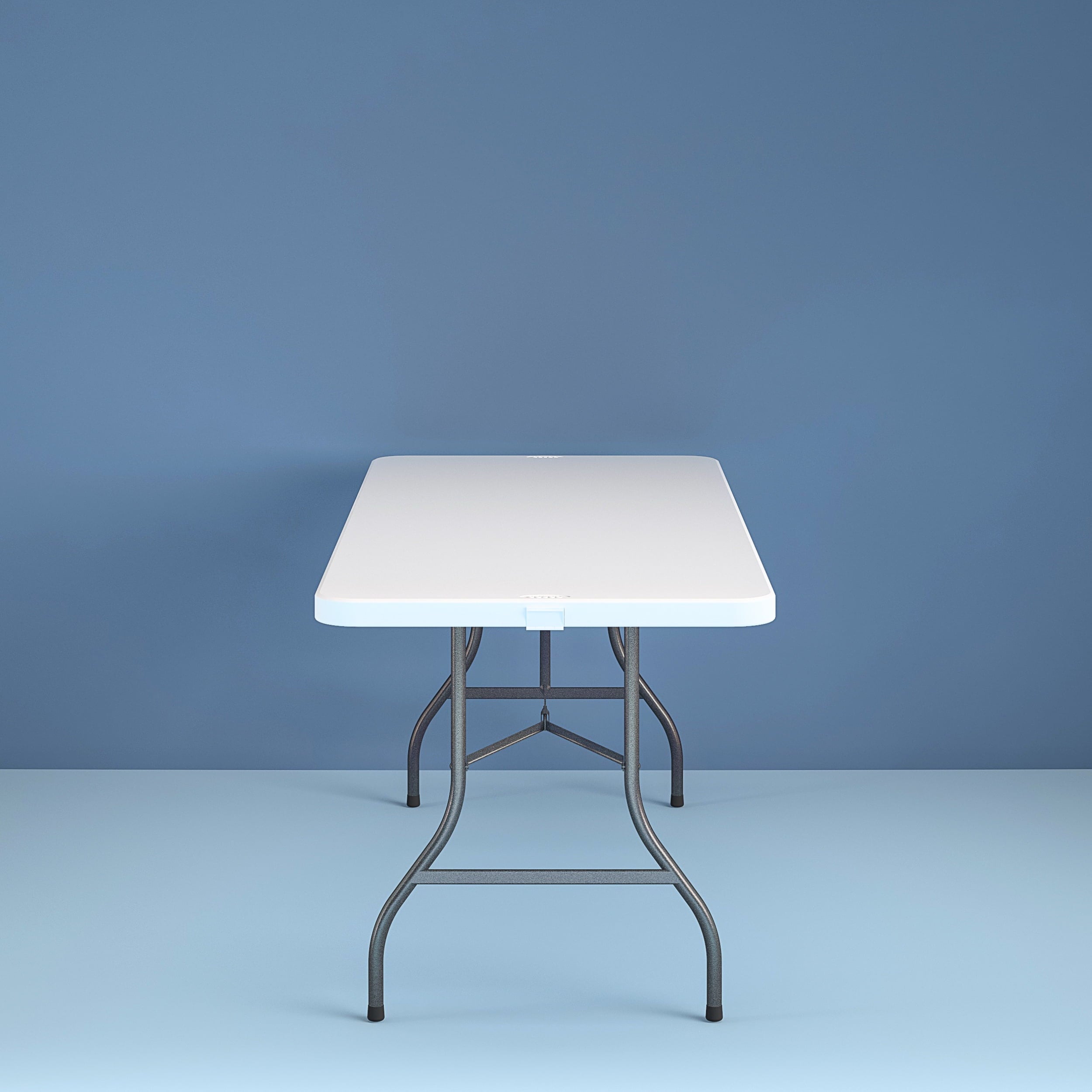 Cosco 8 Foot Centerfold Folding Table, White