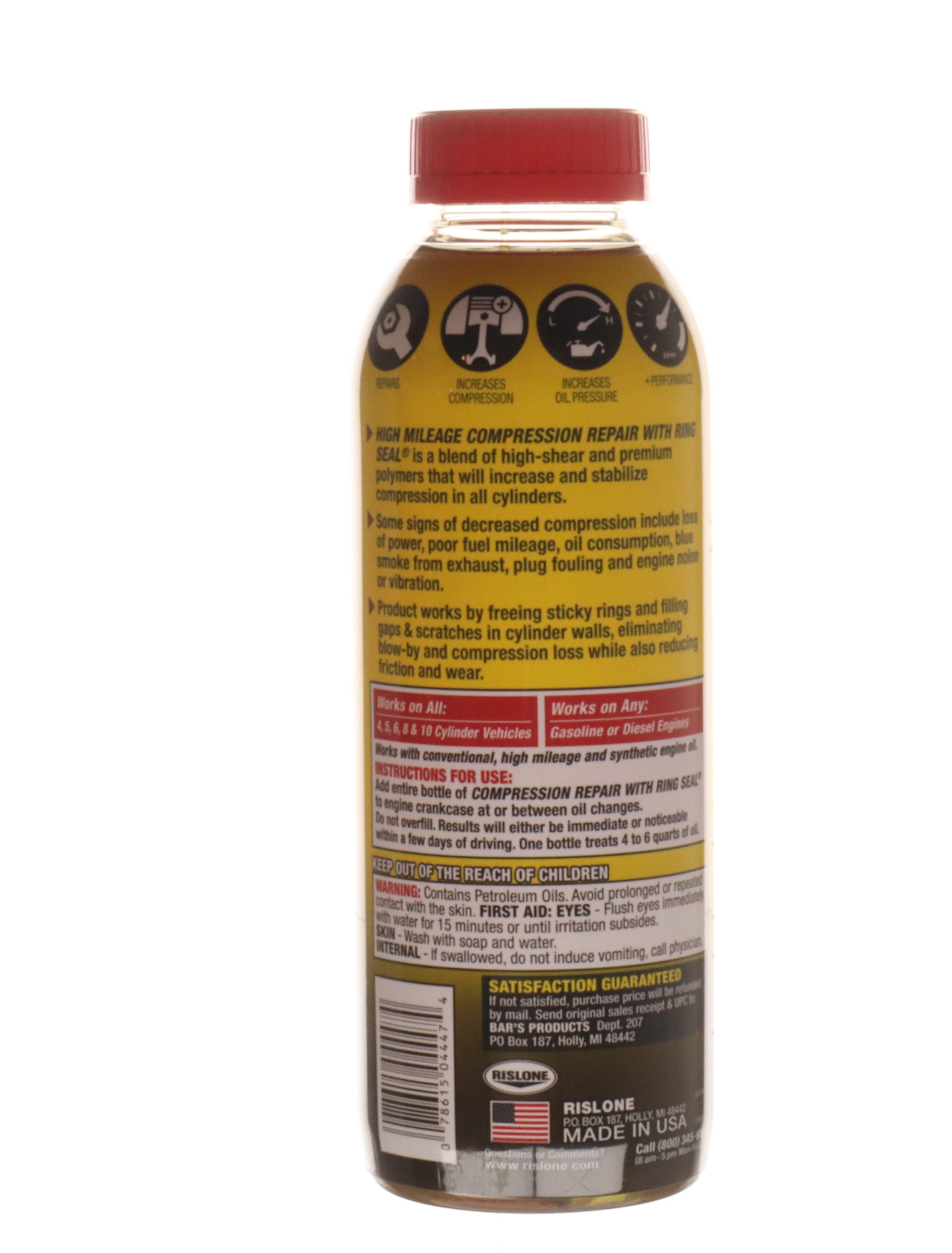 Rislone, 4447 High 4 6 8 Mileage Compression Repair Oil, 16.9 oz