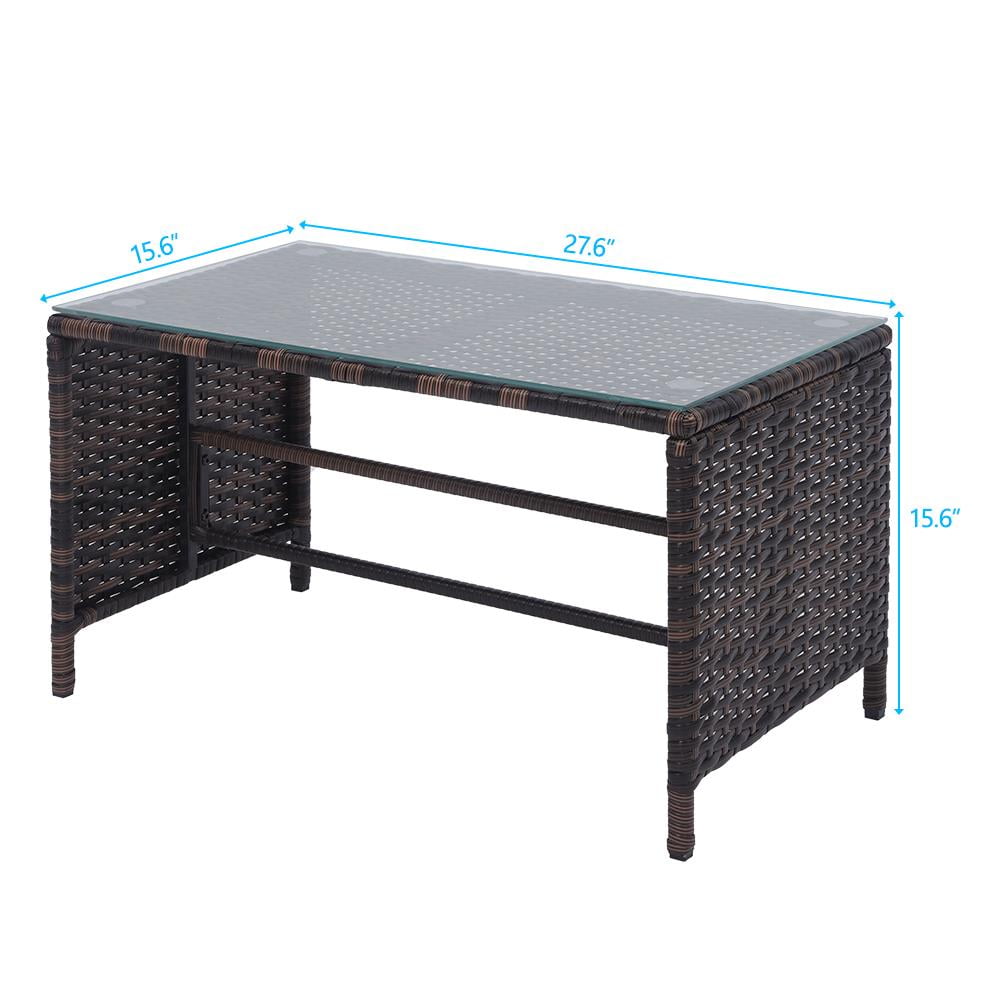 OverPatio 3 Piece Small Sectional Sofa Lounge and Love Seat, White