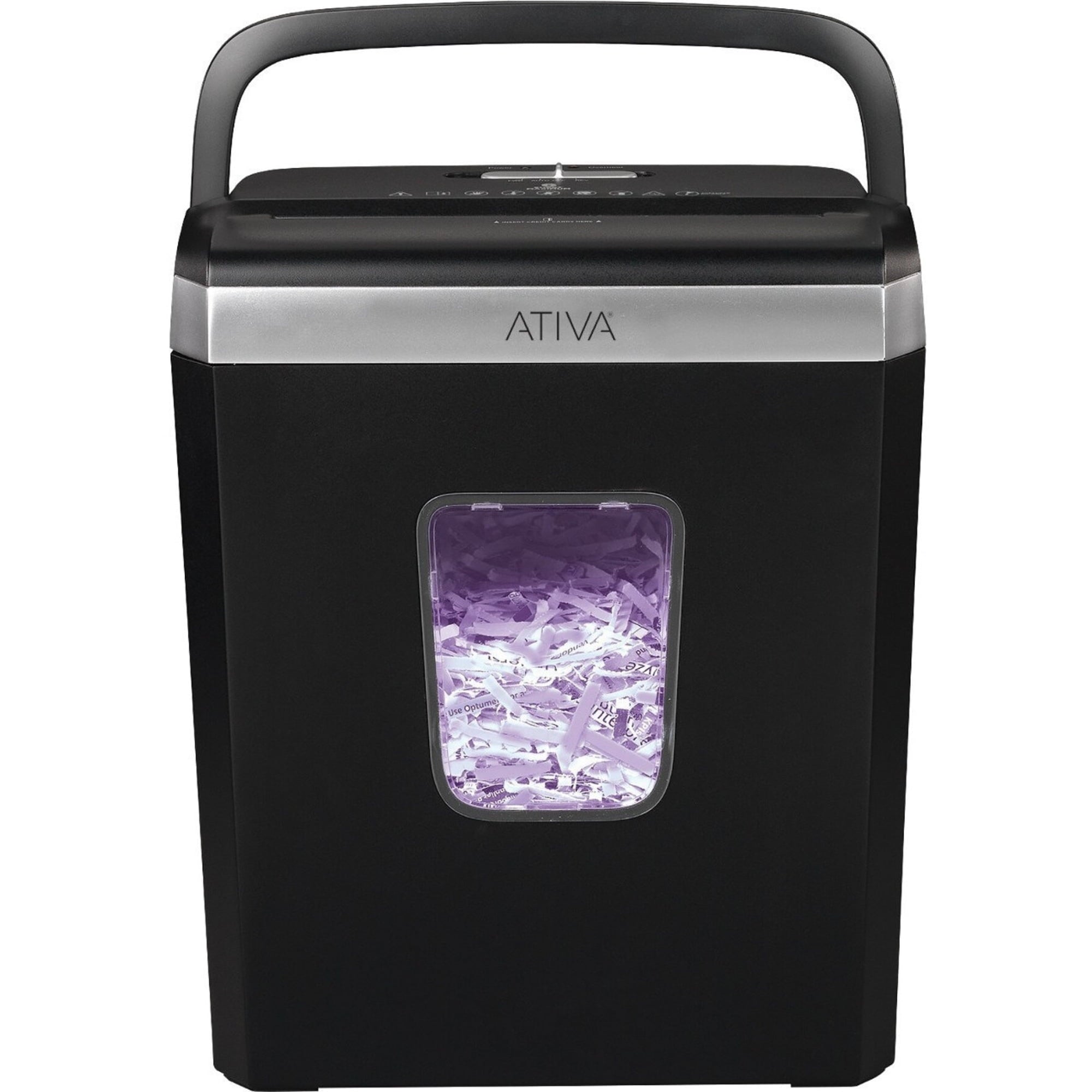 Ativa® 6-Sheet Cross-Cut Shredder, Black, A06CC19