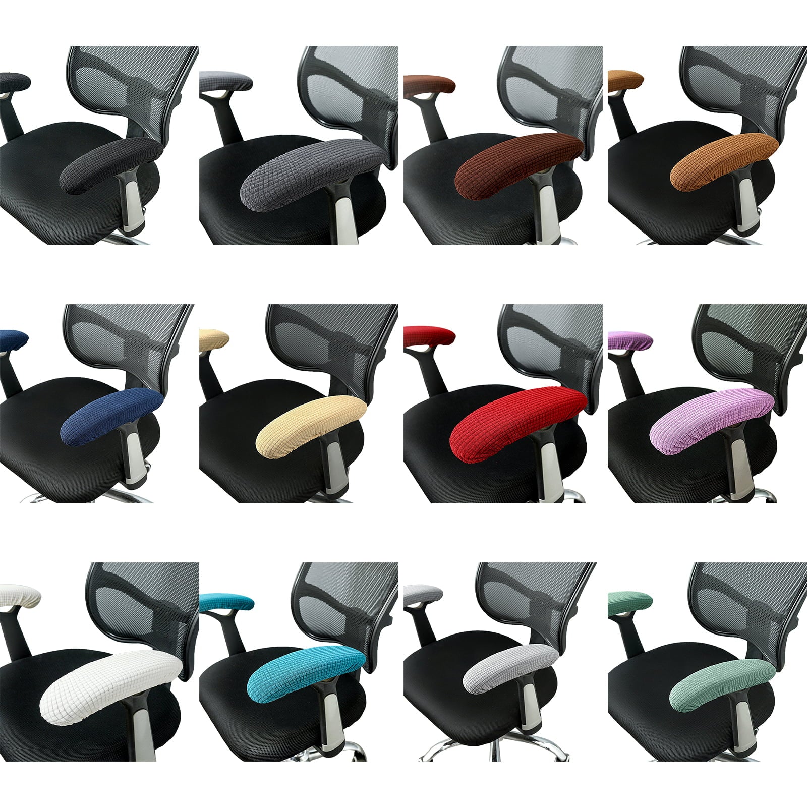Gaming Chair Arm Cushions Pads Office Chair Arm Covers Stretchable Washable Elastic Office Chair Armrest Covers