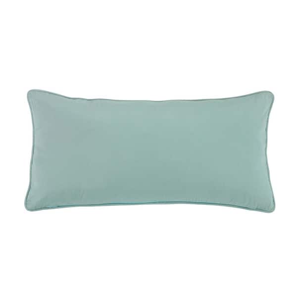 Palm Tree White Polyester 11 in. x 22 in. Decorative Throw Pillow