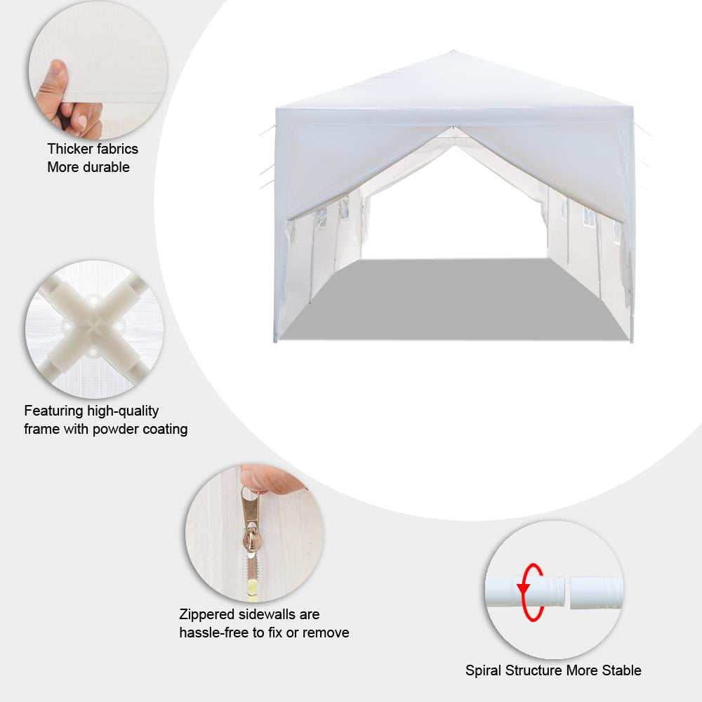 Zimtown 10x30ft Party Patio Tent Canopy Gazebo Pavilion Event Canopies(8 sides)