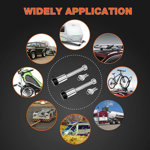 5/8 in. Dia Trailer Hitch Receiver Lock Pin with Keys (2-Pack)