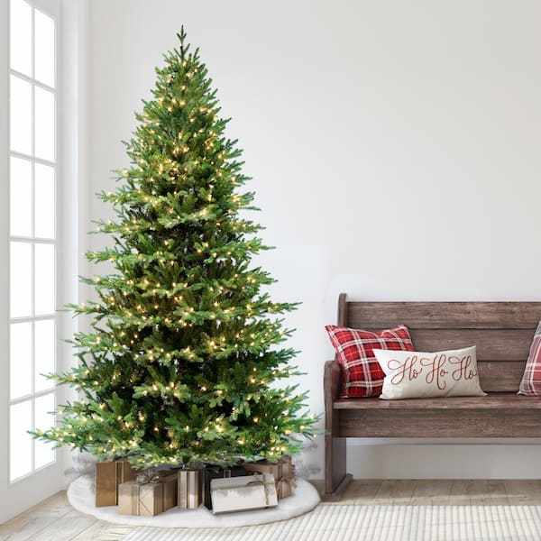 7.5 ft. Pre-Lit Balsam Fir Artificial Christmas Tree with 800 UL-Listed Clear Incandescent Lights