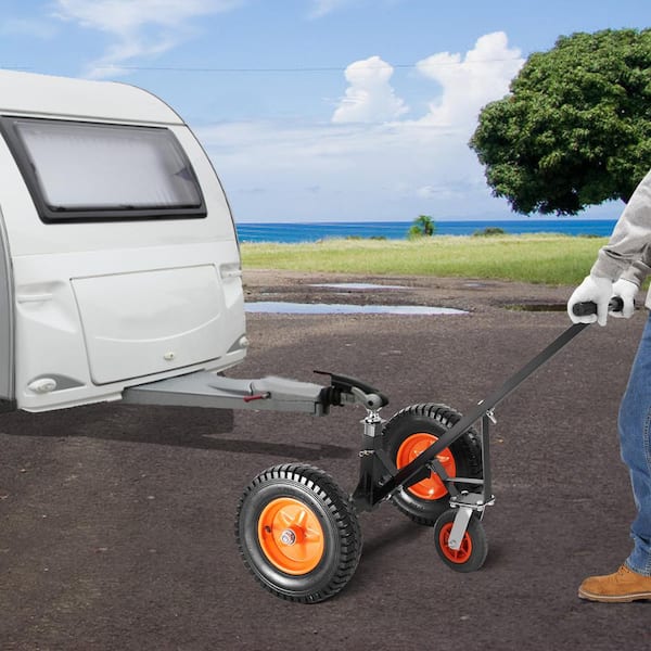Adjustable Trailer Dolly 1000 lbs. Capacity with 2 in. Hitch Ball Carbon Steel Trailer Mover for Moving Car, RV, Trailer