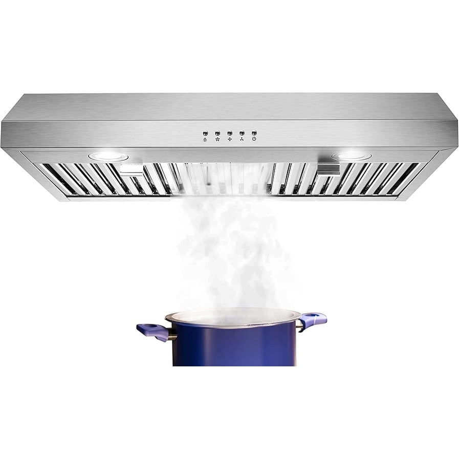 SNDOAS Stainless Steel Range Hood 30 inch Under Cabinet Range Hood with 3 Way Venting