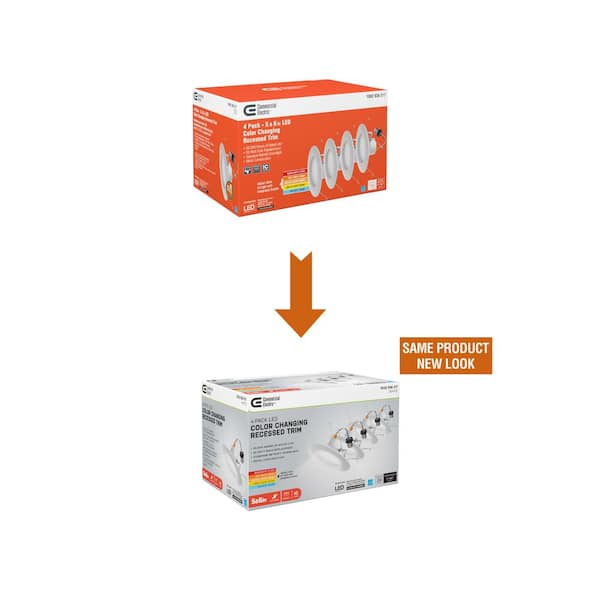 5/6 in. Color Temperature Selectable Integrated LED Recessed Light Trim (4-Pack)