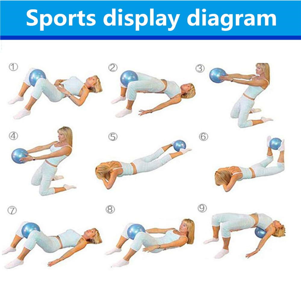 Pilates Ball, Mini Exercise Ball, 9 Inch Small Barre Ball for Pilates, Yoga, Core Training and Physical Therapy, Improves Balance