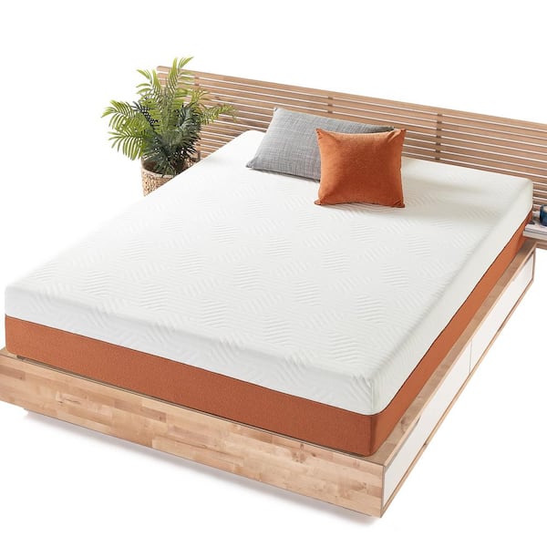 Lagom 12 in. Medium Hybrid Smooth Top Bamboo Charcoal Memory Foam and Pocket Spring Mattress, Full