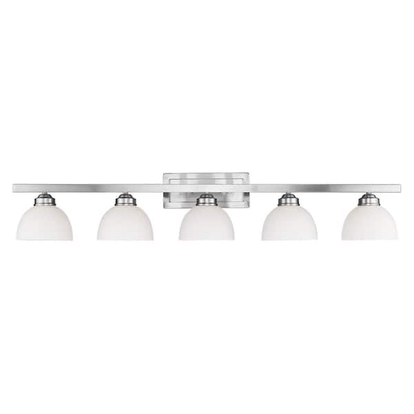 Somerset 5 Light Brushed Nickel Bath Vanity