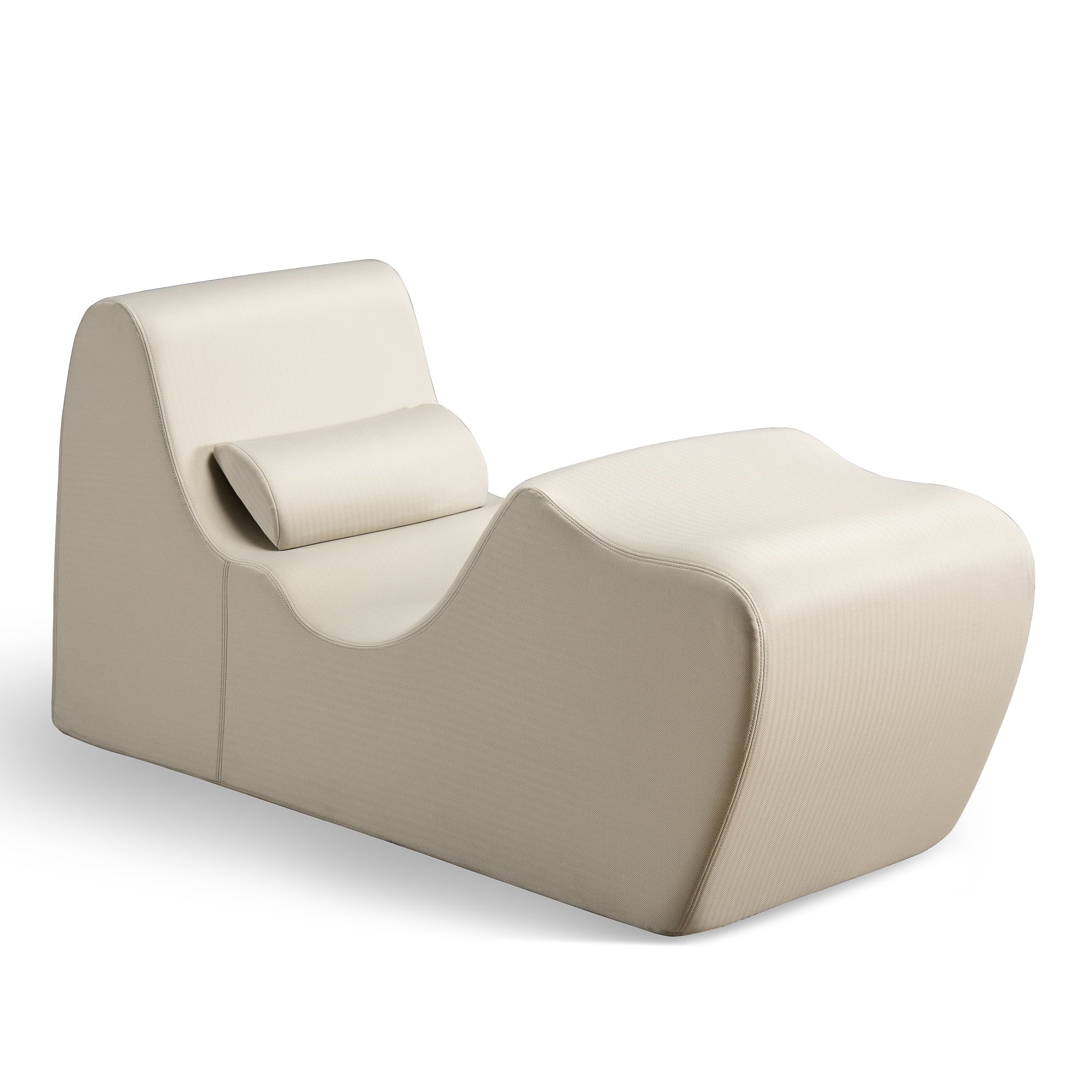 Zinus Lotus Zero Gravity Foam Chaise Lounger, Herringbone Oatmeal