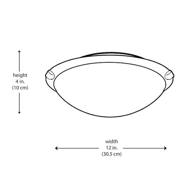 12 in. 2-Light Oil Rubbed Bronze Flush Mount Ceiling Light Fixture with Marbleized Glass Shade