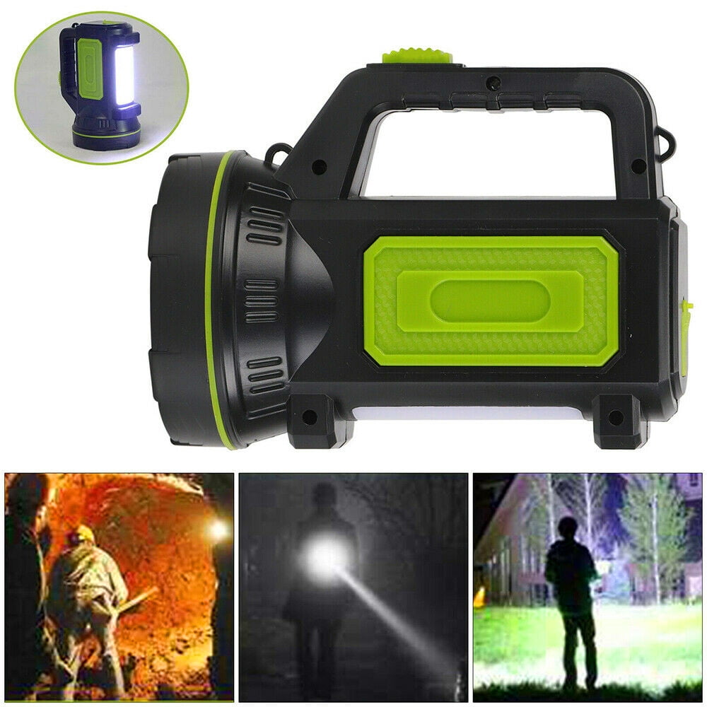 Rechargeable Spotlight, Super Bright 135000 Lumen LED Flashlight Handheld spotlight Long Lasting Large Flashlight Searchlight IP65 Waterproof (Side light)