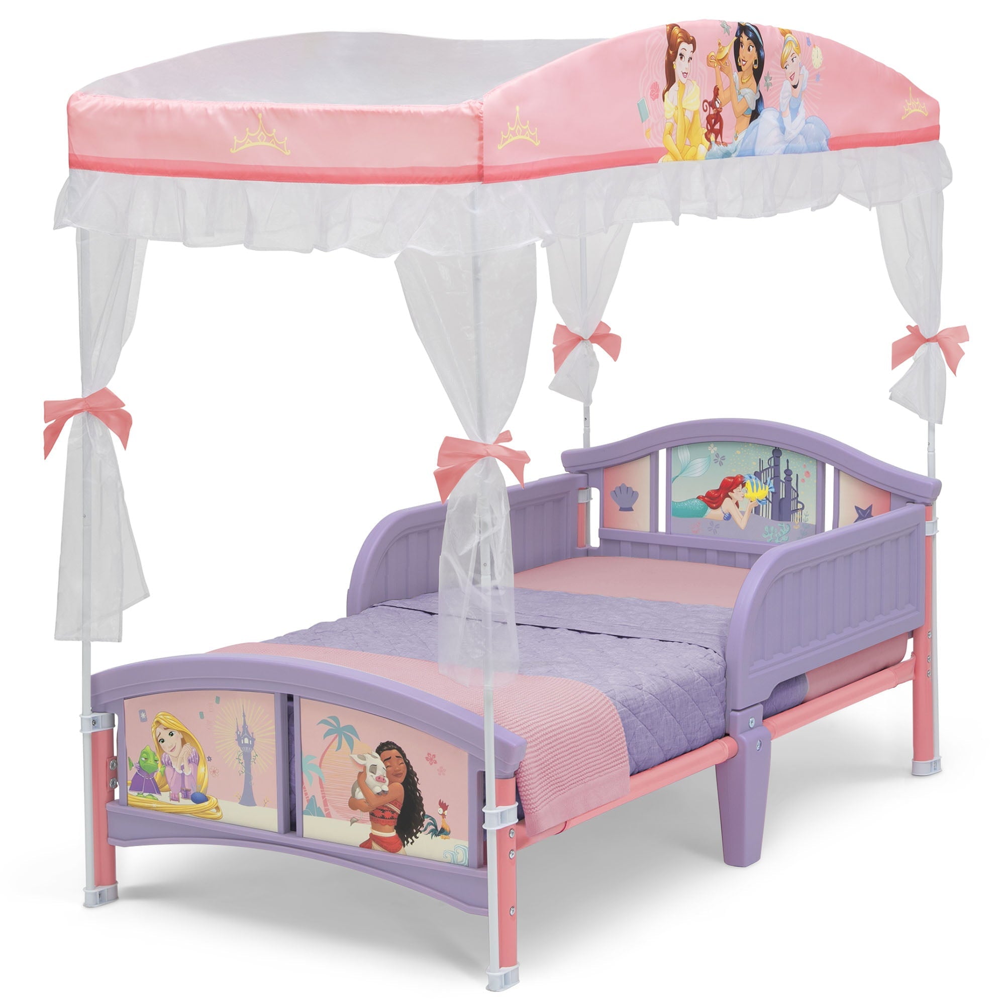Disney Princess Plastic Toddler Bed with Canopy