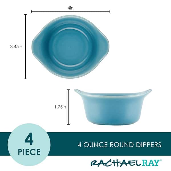 4-Piece Agave Blue Ceramics Bakeware Set